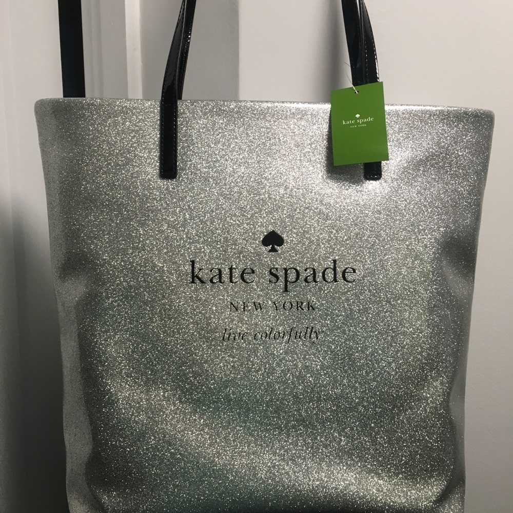 Kate Spade Glitter Bon Shopper NWT